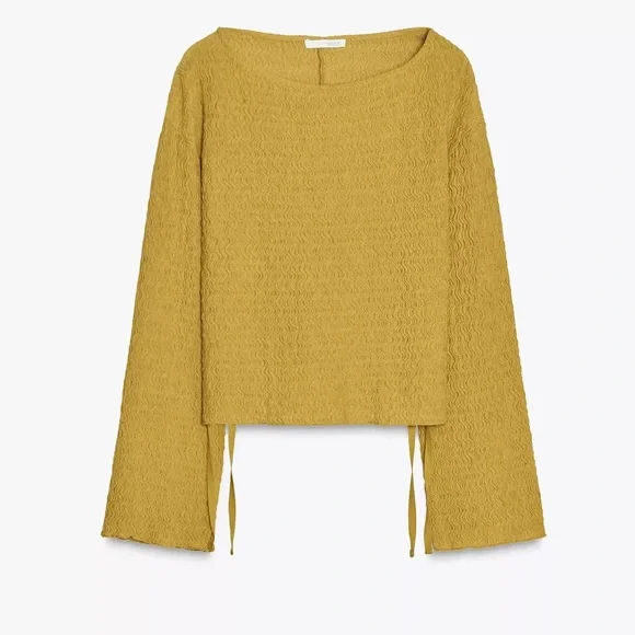 💫 Zara Textured Tie Top 💫 - Picture 5 of 7